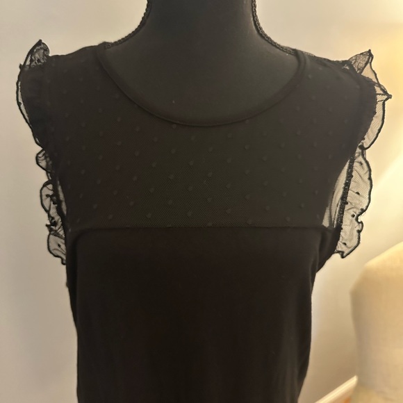 Loveappella Elegant Black Mesh Top - Picture 3 of 3